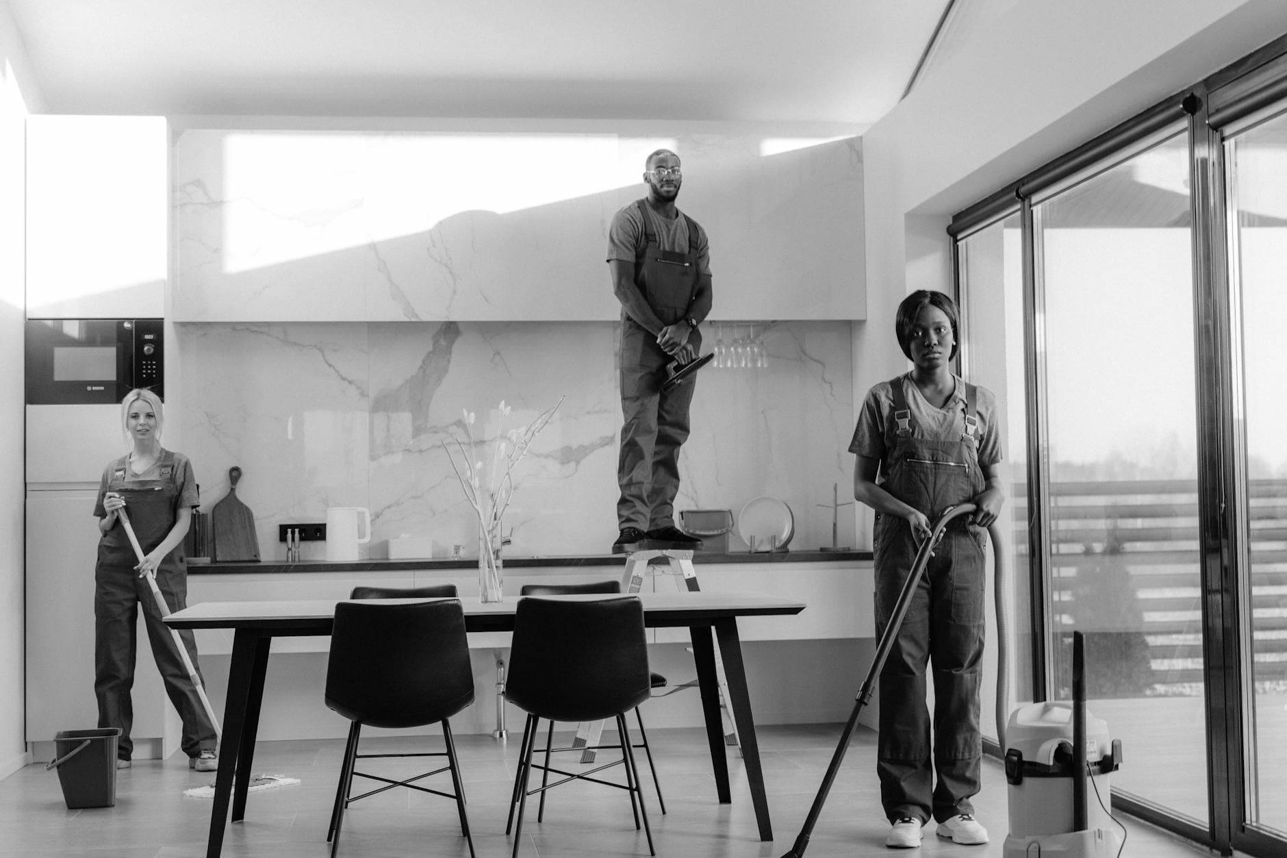 Professional Your Business team working in a modern dining room in New York City — Office Cleaning in Hell's Kitchen, Manhattan